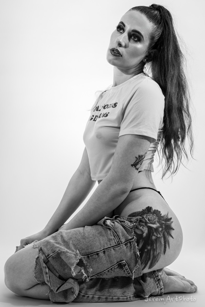 Photo boudoir noir et blanc